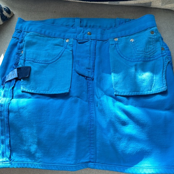 RALPH LAUREN Jean short skirt wash turquoise size 27 NWT - Picture 11 of 12